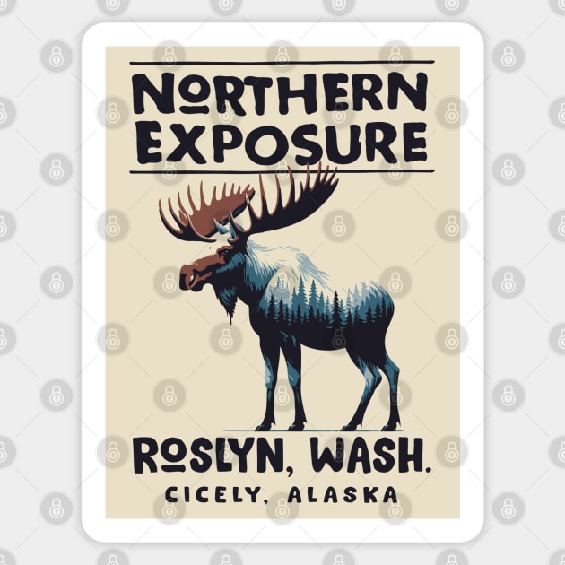 Northern Exposure - Roslyn, Wash Sticker by Trendsdk